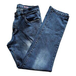 IZOD Straight Fit 34x32 Comfort Stretch Blue Jeans Flex Denim Modern Broken In
